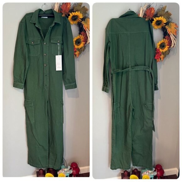 Boyish THE TROY Carpenter Uitlity Jumpsuit Small in Army Green - Picture 3 of 11